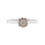 I2 Brown Diamond Silver Ring