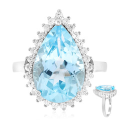 Sky Blue Topaz Silver Ring