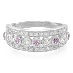 Anillo en plata con Zafiro de Ceilán púrpura no calentado