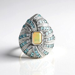 Anello in argento con Opale di Welo (SAELOCANA)