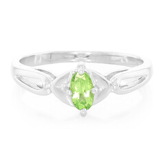 Bague en argent et Grenat vert menthe de Merelani