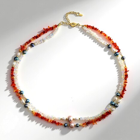 Collana in argento con Perla d'Acqua Dolce Pesca (Riya)