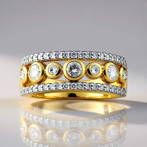 Anello in oro con Diamante IF (D) (Annette)