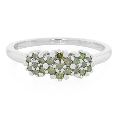Bague en argent et Diamant fantaisie