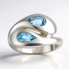 Anello in argento con Acquamarina del Mozambico (Pallanova)