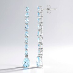 Orecchini in argento con Topazio Blu Cielo