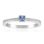 Zilveren ring met een Blauwe Ceylon saffier