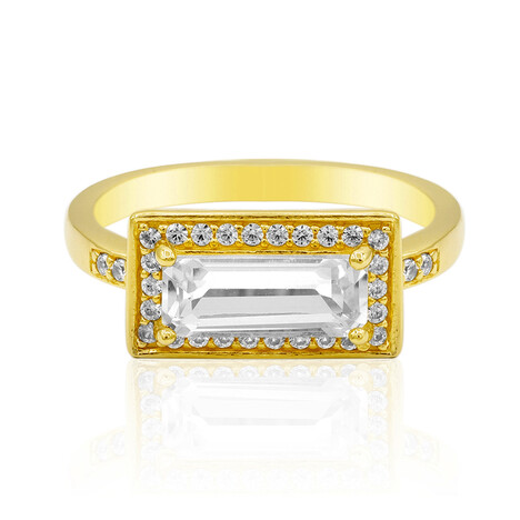 Anello in argento con Topazio Bianco