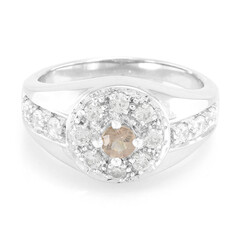 Bague en argent et Apatite rouge