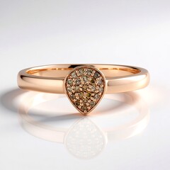 Anello in oro con Diamante Champagne I2 (de Melo Gold)