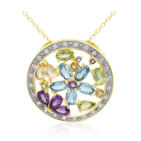 Zilveren halsketting met peridoots