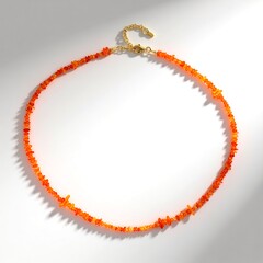 Collana in argento con Opale Arancione d'Etiopia