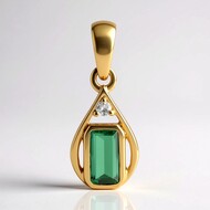 Gouden hanger met een groene Benedito toermalijn