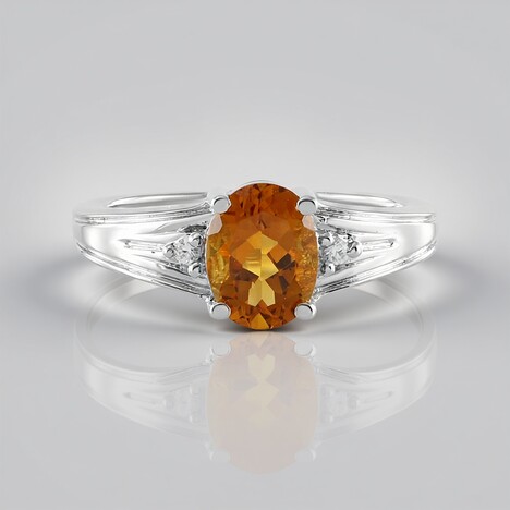 Anello in argento con Citrino Madeira