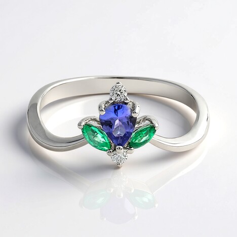 Anello in oro con Tanzanite AAA (CIRARI)