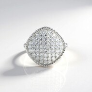 White Topaz Silver Ring