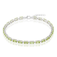 Burmesischer Peridot-Silberarmband
