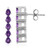 Zambian Amethyst Silver Earrings