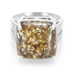 Dinosaurier-Quarz-Silberring