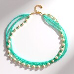 Collana in argento con Amazzonite (Riya)