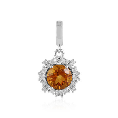Pendentif en argent et Citrine Madère