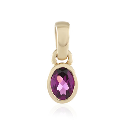 Colgante en oro con Granate Magenta