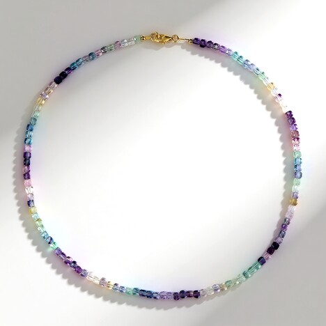 Collana in argento con Fluorite