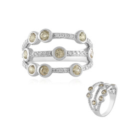 Gelber Zirkon-Silberring