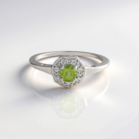Bague en argent et Péridot