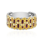 Burmesischer Rubin-Silberring (Gems en Vogue)