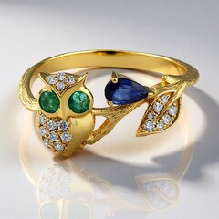 Anello in oro con Zaffiro Ceylon Blu (CIRARI)