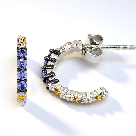 Orecchini in argento con Tanzanite (Gems en Vogue)
