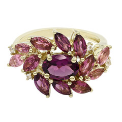 Bague en or et Grenat Rhodolite