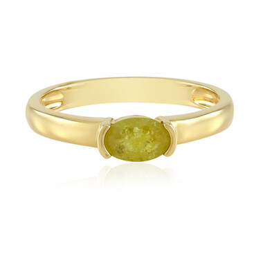 Gelber Madagaskar-Saphir-Silberring
