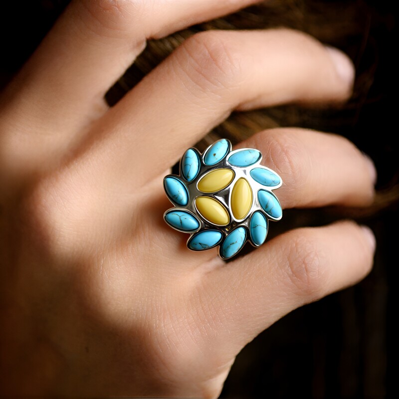 Anello in argento con Turchese (dagen)