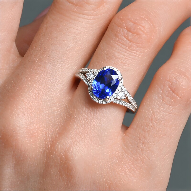 AAA-Tansanit-Goldring