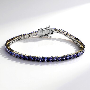 Brazalete en plata con Tanzanita (Gems en Vogue)