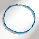 Collana in argento con Apatite Blu Neon