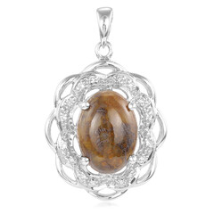 Dinosaur Bone Silver Pendant