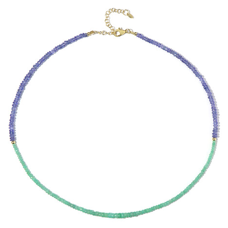 Edelstein-Silberhalskette