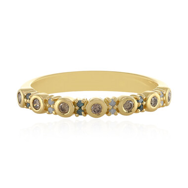 Anello in argento con Diamante Champagne I3