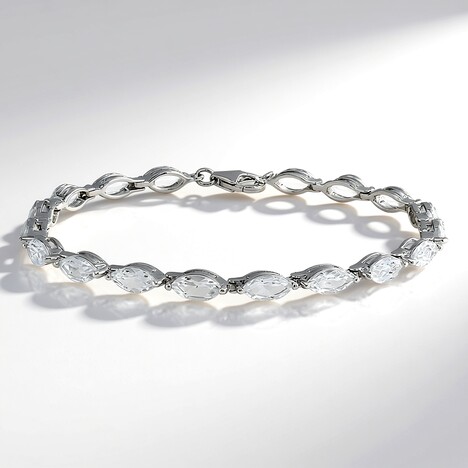 Bracciale in argento con Topazio Bianco