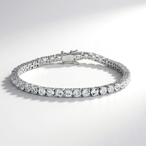 Bracciale in argento con Topazio Bianco (Adela Silber)