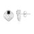 Black Diamond Silver Earrings (Ornaments by de Melo)