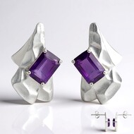 Uruguay-Amethyst-Silberohrringe (Pallanova)