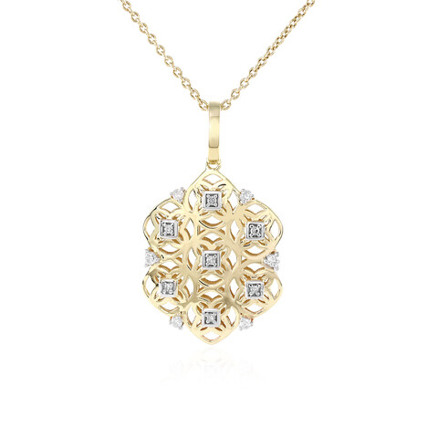 Gouden halsketting met I1 (I) Diamanten (Ornaments by de Melo)