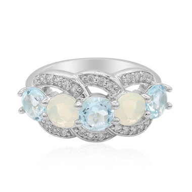 Anello in argento con Topazio Blu Cielo