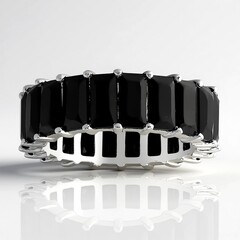 Anello in argento con Onice Nero