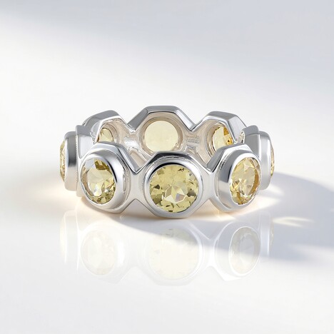 Anello in argento con Berillo Giallo