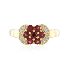 Bague en argent et Spinelle rouge noble